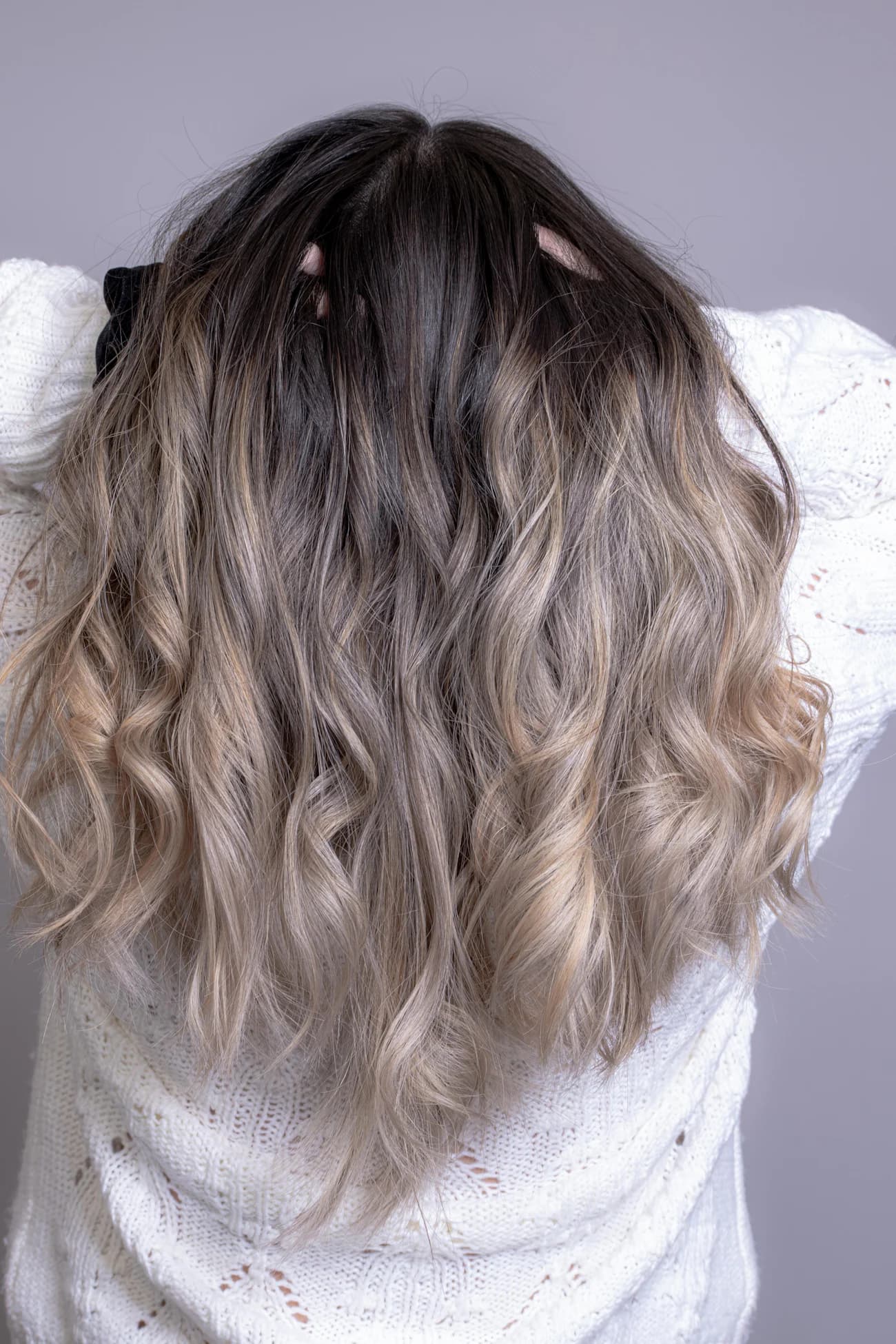 Cool blonde colour worked through the mid-lengths and ends